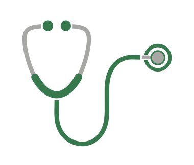 Beyaz arkaplanda steteskop simgesi