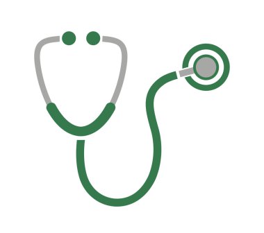 Beyaz arkaplanda steteskop simgesi