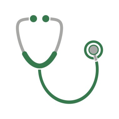 Beyaz arkaplanda steteskop simgesi