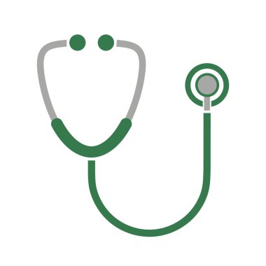 Beyaz arkaplanda steteskop simgesi