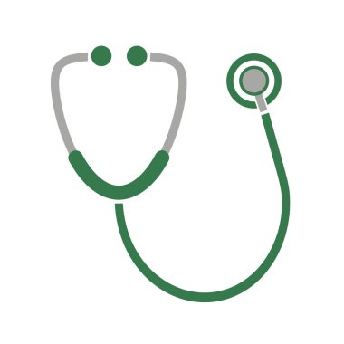 Beyaz arkaplanda steteskop simgesi