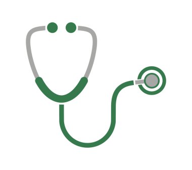 Beyaz arkaplanda steteskop simgesi