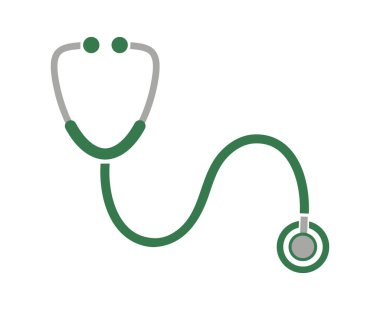 Beyaz arkaplanda steteskop simgesi