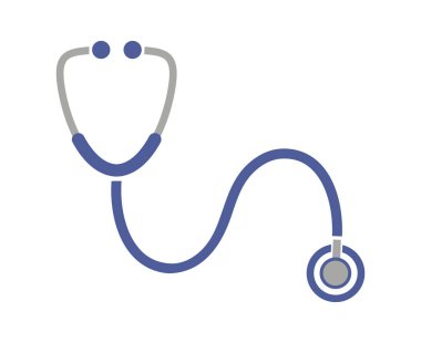 Beyaz arkaplanda steteskop simgesi