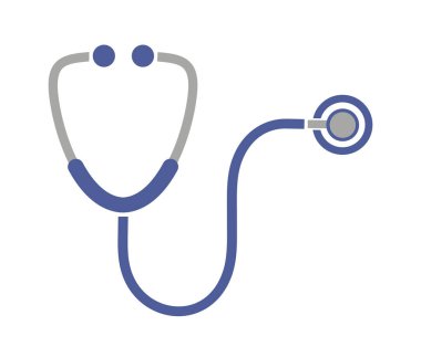 Beyaz arkaplanda steteskop simgesi