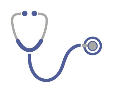 Beyaz arkaplanda steteskop simgesi