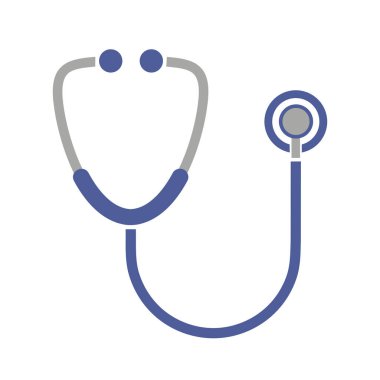 Beyaz arkaplanda steteskop simgesi