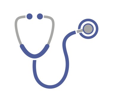 Beyaz arkaplanda steteskop simgesi