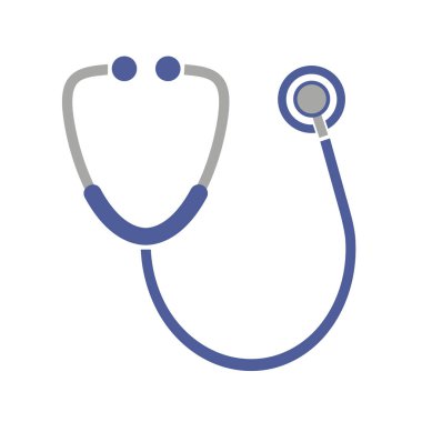 Beyaz arkaplanda steteskop simgesi