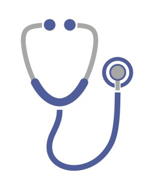 Beyaz arkaplanda steteskop simgesi