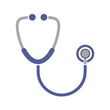 Beyaz arkaplanda steteskop simgesi