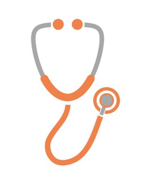 Beyaz arkaplanda steteskop simgesi