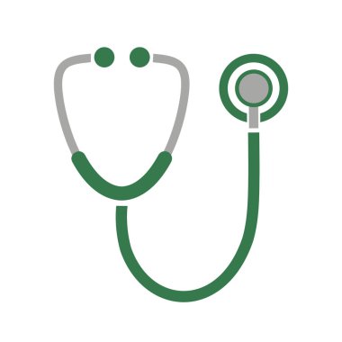 Beyaz arkaplanda steteskop simgesi