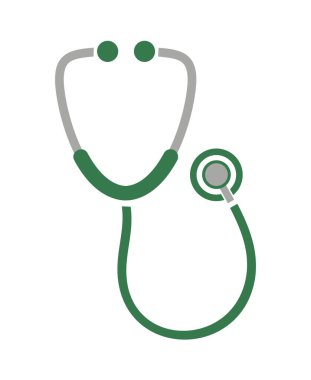 Beyaz arkaplanda steteskop simgesi