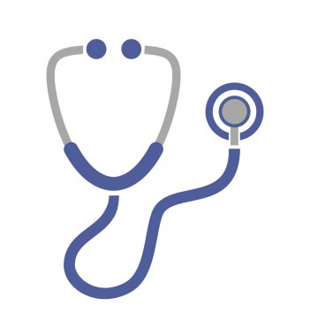 Beyaz arkaplanda steteskop simgesi