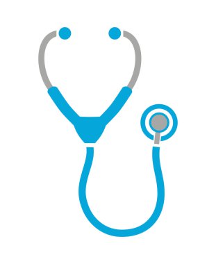 Beyaz arkaplanda steteskop simgesi