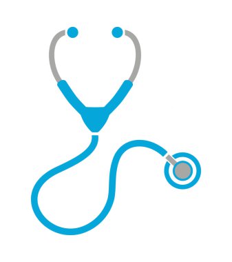 Beyaz arkaplanda steteskop simgesi