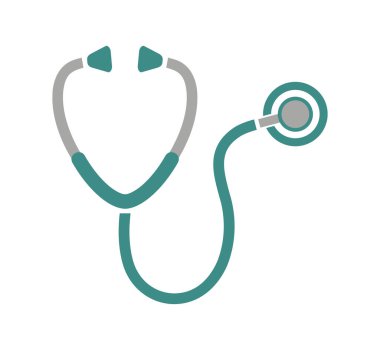 Beyaz arkaplanda steteskop simgesi