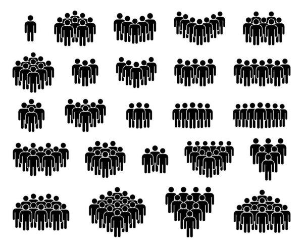 Набор иконок. Символ толпы.