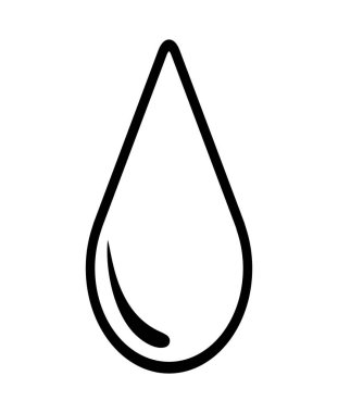 Beyaz arkaplanda bir damla simgesi