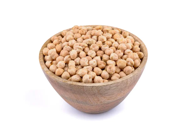 Chickpeas Wooden Bowl — Stock Photo, Image