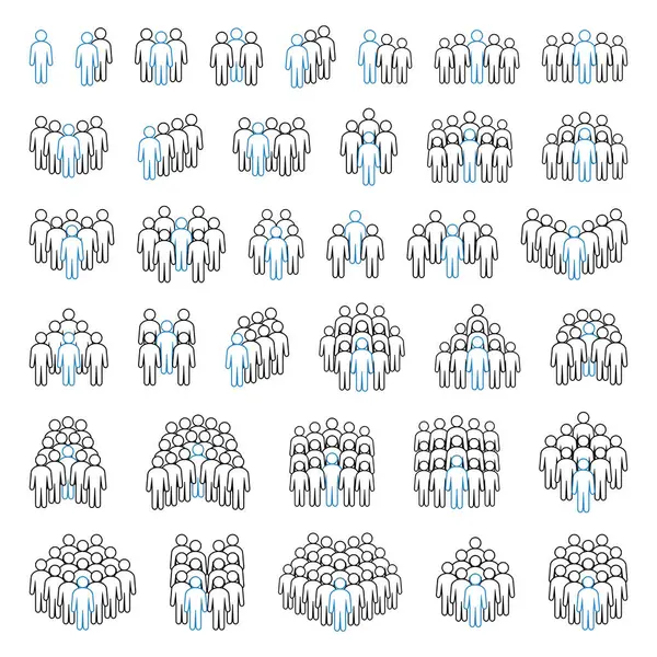 Άνθρωποι Εικονίδιο Που Σύμβολο Πλήθους — Διανυσματικό Αρχείο