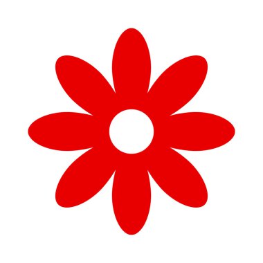 çiçek sembolü simgesi, vektör illüstrasyonu