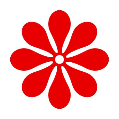 çiçek sembolü simgesi, vektör illüstrasyonu