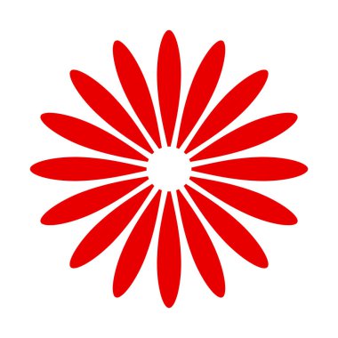 çiçek sembolü simgesi, vektör illüstrasyonu