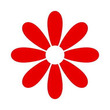 çiçek sembolü simgesi, vektör illüstrasyonu