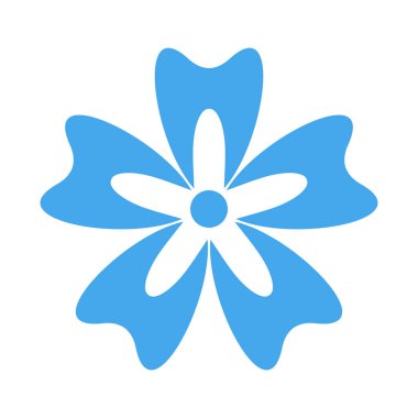 çiçek sembolü simgesi, vektör illüstrasyonu