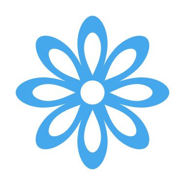 çiçek sembolü simgesi, vektör illüstrasyonu