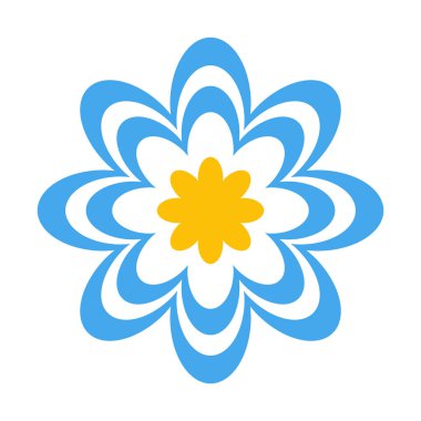 çiçek sembolü simgesi, vektör illüstrasyonu