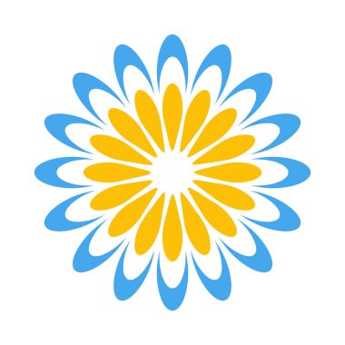 çiçek sembolü simgesi, vektör illüstrasyonu