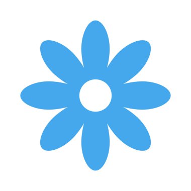 çiçek sembolü simgesi, vektör illüstrasyonu