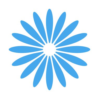 çiçek sembolü simgesi, vektör illüstrasyonu