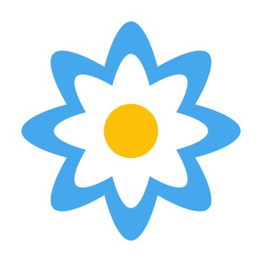 çiçek sembolü simgesi, vektör illüstrasyonu