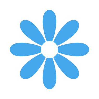 çiçek sembolü simgesi, vektör illüstrasyonu