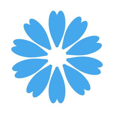 çiçek sembolü simgesi, vektör illüstrasyonu