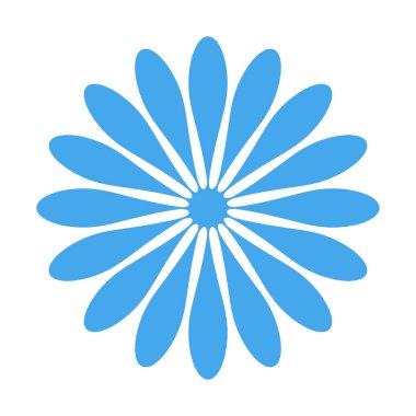 çiçek sembolü simgesi, vektör illüstrasyonu