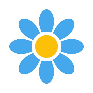 çiçek sembolü simgesi, vektör illüstrasyonu