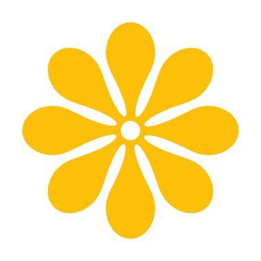 çiçek sembolü simgesi, vektör illüstrasyonu