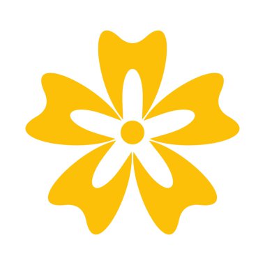 çiçek sembolü simgesi, vektör illüstrasyonu