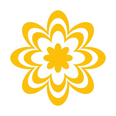 çiçek sembolü simgesi, vektör illüstrasyonu