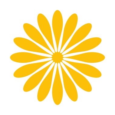 çiçek sembolü simgesi, vektör illüstrasyonu