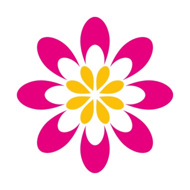 çiçek sembolü simgesi, vektör illüstrasyonu