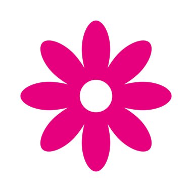 çiçek sembolü simgesi, vektör illüstrasyonu