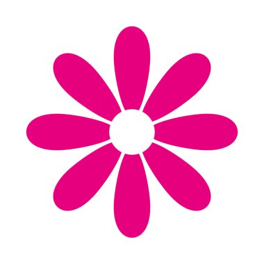 çiçek sembolü simgesi, vektör illüstrasyonu