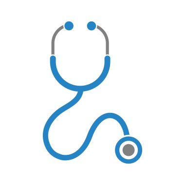 Beyaz arkaplanda steteskop simgesi