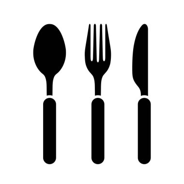 cutlery icon on white background clipart